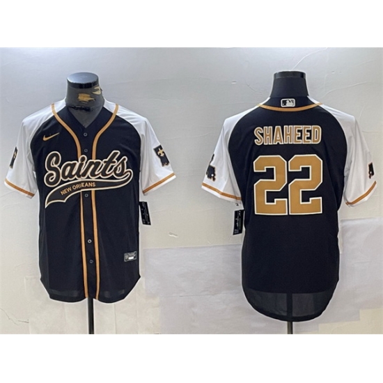 Men New Orleans Saints 22 Rashid Shaheed Black White 1987 Legacy Cool Base Stitched Baseball Jersey Men New Orleans Saints 22 Rashid Shaheed Black White 1987 Legacy Cool Base Stitched Baseball Jersey