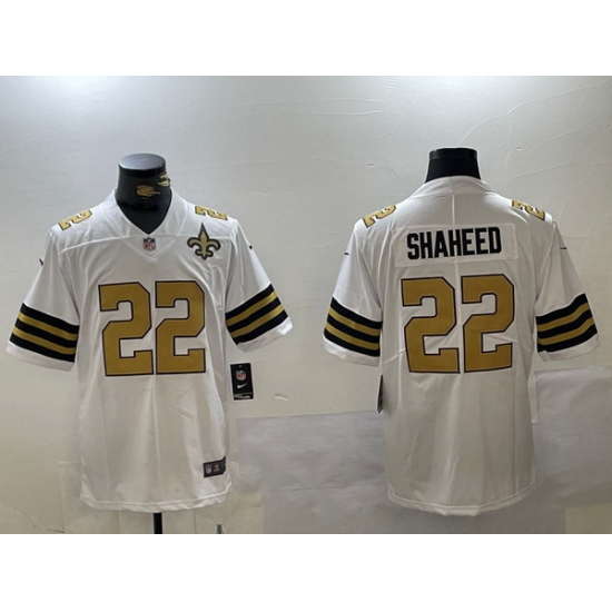 Men New Orleans Saints 22 Rashid Shaheed White Vapor Limited Stitched Football Jersey 2 Men New Orleans Saints 22 Rashid Shaheed White Vapor Limited Stitched Football Jersey 2