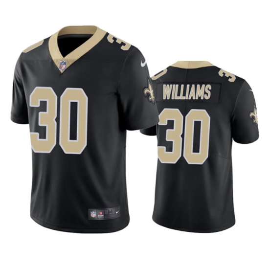 Men New Orleans Saints 30 Jamaal Williams Black Vapor Untouchable Stitched Football Jersey Men New Orleans Saints 30 Jamaal Williams Black Vapor Untouchable Stitched Football Jersey