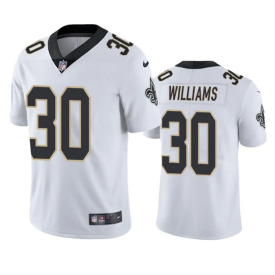 Men New Orleans Saints 30 Jamaal Williams White Vapor Untouchable Stitched Football Jersey Men New Orleans Saints 30 Jamaal Williams White Vapor Untouchable Stitched Football Jersey