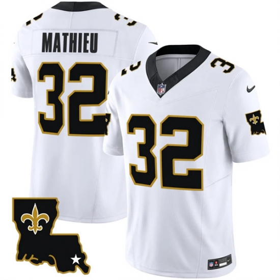 Men New Orleans Saints 32 Tyrann Mathieu White 2023 F U S E 1987 Legacy Vapor Stitched Jersey Men New Orleans Saints 32 Tyrann Mathieu White 2023 F U S E 1987 Legacy Vapor Stitched Jersey