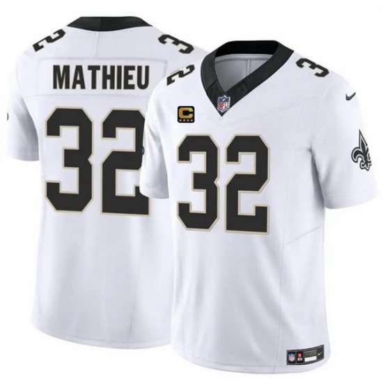 Men New Orleans Saints 32 Tyrann Mathieu White 2024 F U S E With 4 Star C Patch Vapor Limited Stitched Football Jersey Men New Orleans Saints 32 Tyrann Mathieu White 2024 F U S E With 4 Star C Patch Vapor Limited Stitched Football Jersey