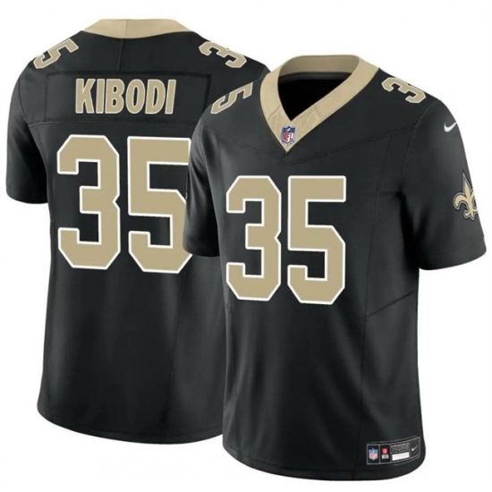 Men New Orleans Saints 35 Jacob Kibodi Black F U S E Vapor Limited Stitched Football Jersey Men New Orleans Saints 35 Jacob Kibodi Black F U S E Vapor Limited Stitched Football Jersey