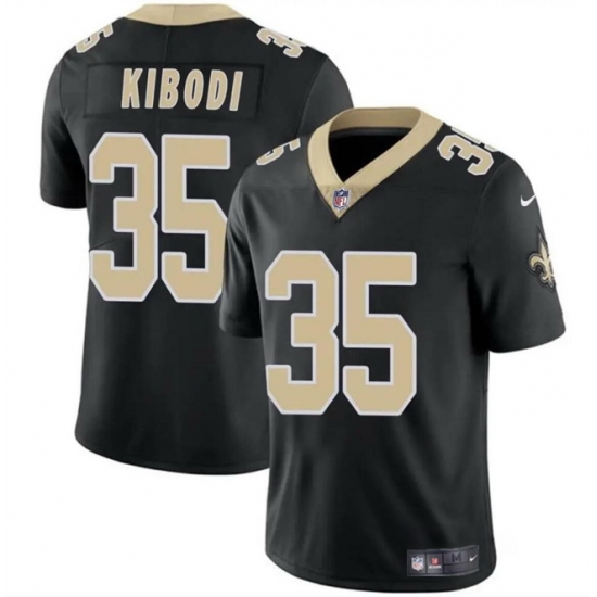 Men New Orleans Saints 35 Jacob Kibodi Black Vapor Limited Stitched Football Jersey Men New Orleans Saints 35 Jacob Kibodi Black Vapor Limited Stitched Football Jersey