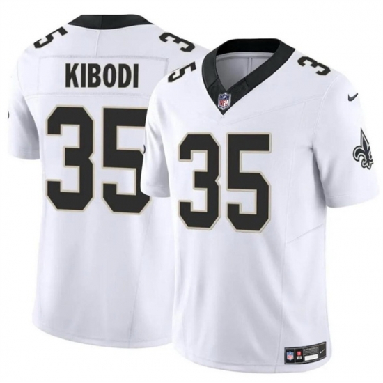 Men New Orleans Saints 35 Jacob Kibodi White F U S E Vapor Limited Stitched Football Jersey Men New Orleans Saints 35 Jacob Kibodi White F U S E Vapor Limited Stitched Football Jersey