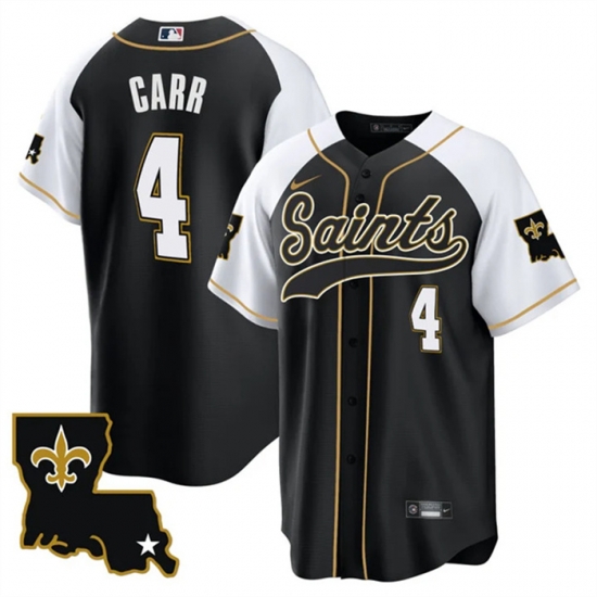 Men New Orleans Saints 4 Derek Carr Black White 1987 Legacy Cool Base Stitched Baseball Jersey Men New Orleans Saints 4 Derek Carr Black White 1987 Legacy Cool Base Stitched Baseball Jersey
