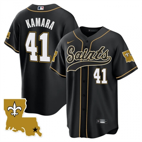 Men New Orleans Saints 41 Alvin Kamara Black 1987 Legacy Cool Base Stitched Baseball Jersey Men New Orleans Saints 41 Alvin Kamara Black 1987 Legacy Cool Base Stitched Baseball Jersey