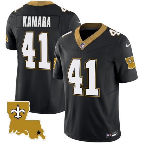 Men New Orleans Saints 41 Alvin Kamara Black 2023 F U S E 1987 Legacy Vapor Stitched Jersey Men New Orleans Saints 41 Alvin Kamara Black 2023 F U S E 1987 Legacy Vapor Stitched Jersey
