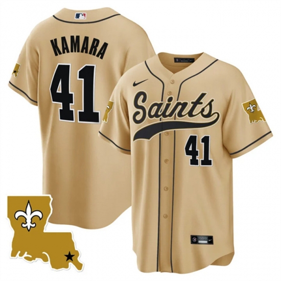Men New Orleans Saints 41 Alvin Kamara Gold 1987 Legacy Cool Base Stitched Baseball Jersey Men New Orleans Saints 41 Alvin Kamara Gold 1987 Legacy Cool Base Stitched Baseball Jersey