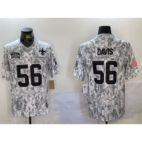 Men New Orleans Saints 56 Demario Davis 2024 F U S E Arctic Camo Salute To Service Limited Stitched Football Jersey Men New Orleans Saints 56 Demario Davis 2024 F U S E Arctic Camo Salute To Service Limited Stitched Football Jersey