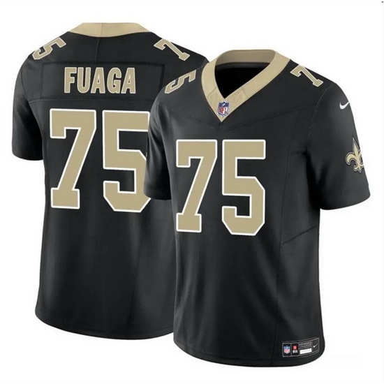 Men New Orleans Saints 75 Taliese Fuaga Black 2024 Draft F U S E Vapor Limited Stitched Football Jersey Men New Orleans Saints 75 Taliese Fuaga Black 2024 Draft F U S E Vapor Limited Stitched Football Jersey