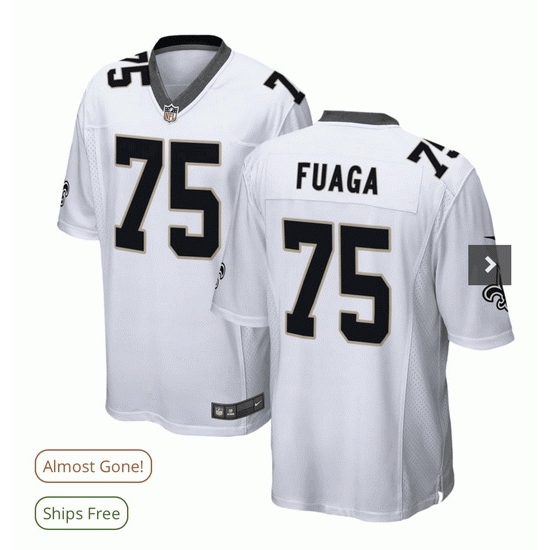 Men New Orleans Saints 75 Taliese Fuaga White Vapor Limited Stitched Football Jersey Men New Orleans Saints 75 Taliese Fuaga White Vapor Limited Stitched Football Jersey