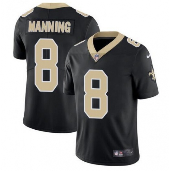 Men New Orleans Saints 8 Archie Manning 2021 Black Vapor Untouchable Limited Stitched Jersey Men New Orleans Saints 8 Archie Manning 2021 Black Vapor Untouchable Limited Stitched Jersey