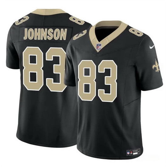 Men New Orleans Saints 83 Juwan Johnson Black 2023 F U S E Vapor Untouchable Limited Stitched Jersey Men New Orleans Saints 83 Juwan Johnson Black 2023 F U S E Vapor Untouchable Limited Stitched Jersey