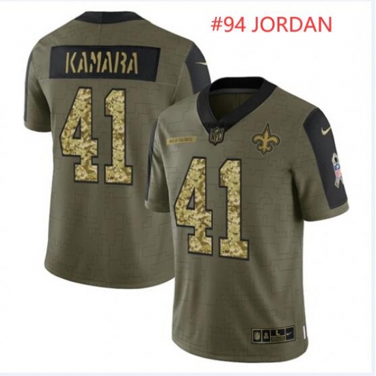 Men New Orleans Saints 94 Cameron Jordan 2021 Salute To Service Olive Camo Limited Stitched Jersey Men New Orleans Saints 94 Cameron Jordan 2021 Salute To Service Olive Camo Limited Stitched Jersey