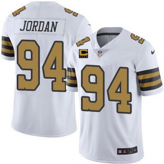 Men New Orleans Saints 94 Cameron Jordan 2022 White With 4 Star C Patch Color Rush Stitched Jersey Men New Orleans Saints 94 Cameron Jordan 2022 White With 4 Star C Patch Color Rush Stitched Jersey