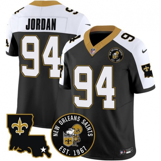 Men New Orleans Saints 94 Cameron Jordan Black F U S E EST 1967 Patch Vapor Stitched Jersey Men New Orleans Saints 94 Cameron Jordan Black F U S E EST 1967 Patch Vapor Stitched Jersey