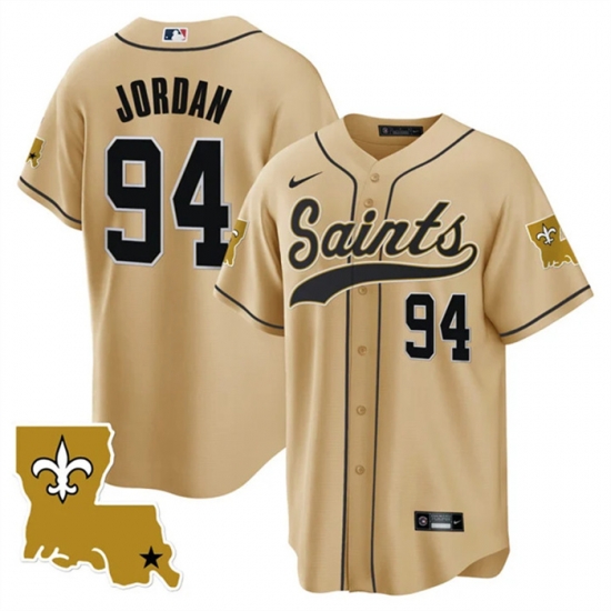 Men New Orleans Saints 94 Cameron Jordan Gold 1987 Legacy Cool Base Stitched Baseball Jersey Men New Orleans Saints 94 Cameron Jordan Gold 1987 Legacy Cool Base Stitched Baseball Jersey