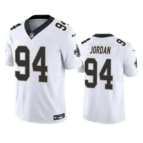 Men New Orleans Saints 94 Cameron Jordan White 2023 F.U.S.E. Vapor Untouchable Limited Stitched Jersey Men New Orleans Saints 94 Cameron Jordan White 2023 F.U.S.E. Vapor Untouchable Limited Stitched Jersey