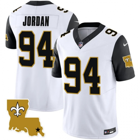 Men New Orleans Saints 94 Cameron Jordan White Black 2023 F U S E 1987 Legacy Vapor Stitched Jersey Men New Orleans Saints 94 Cameron Jordan White Black 2023 F U S E 1987 Legacy Vapor Stitched Jersey