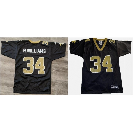 Men Puma ricky Williams new Orleans saints Black NFL Jersey Men Puma ricky Williams new Orleans saints Black NFL Jersey