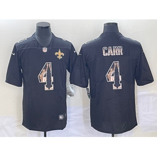 Men's New Orleans Saints #4 Derek Carr 2019 Black Statue Of Liberty Stitched NFL Nike Limited Jersey Men's New Orleans Saints #4 Derek Carr 2019 Black Statue Of Liberty Stitched NFL Nike Limited Jersey
