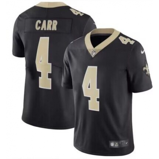 Men's New Orleans Saints #4 Derek Carr Black Vapor Limited Stitched Jersey Men's New Orleans Saints #4 Derek Carr Black Vapor Limited Stitched Jersey