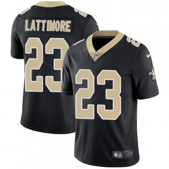 Mens Nike New Orleans Saints 23 Marshon Lattimore Black Team Color Vapor Untouchable Limited Player NFL Jersey Mens Nike New Orleans Saints 23 Marshon Lattimore Black Team Color Vapor Untouchable Limited Player NFL Jersey