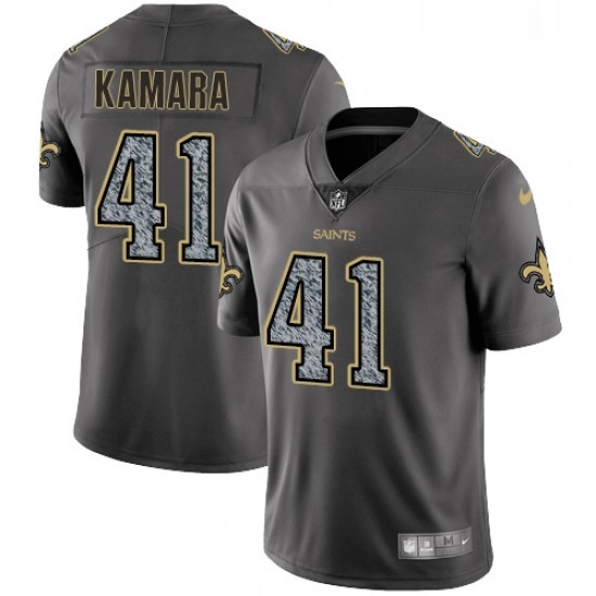 Mens Nike New Orleans Saints 41 Alvin Kamara Gray Static Vapor Untouchable Limited NFL Jersey Mens Nike New Orleans Saints 41 Alvin Kamara Gray Static Vapor Untouchable Limited NFL Jersey