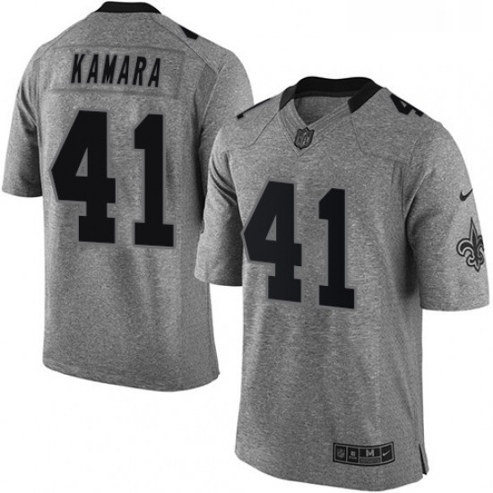 Mens Nike New Orleans Saints 41 Alvin Kamara Limited Gray Gridiron NFL Jersey Mens Nike New Orleans Saints 41 Alvin Kamara Limited Gray Gridiron NFL Jersey