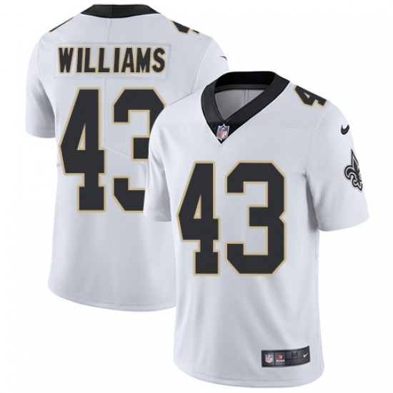 Mens Nike New Orleans Saints 43 Marcus Williams White Vapor Untouchable Limited Player NFL Jersey Mens Nike New Orleans Saints 43 Marcus Williams White Vapor Untouchable Limited Player NFL Jersey