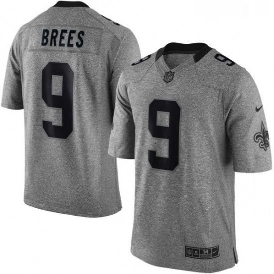 Mens Nike New Orleans Saints 9 Drew Brees Limited Gray Gridiron NFL Jersey Mens Nike New Orleans Saints 9 Drew Brees Limited Gray Gridiron NFL Jersey