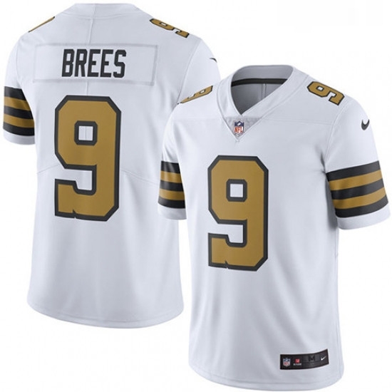 Mens Nike New Orleans Saints 9 Drew Brees Limited White Rush Vapor Untouchable NFL Jersey Mens Nike New Orleans Saints 9 Drew Brees Limited White Rush Vapor Untouchable NFL Jersey