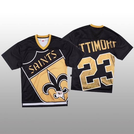 NFL New Orleans Saints 23 Marshon Lattimore Black Men Mitchell 26 Nell Big Face Fashion Limited NFL Jersey NFL New Orleans Saints 23 Marshon Lattimore Black Men Mitchell 26 Nell Big Face Fashion Limited NFL Jersey