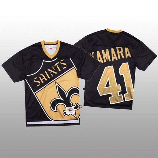 NFL New Orleans Saints 41 Alvin Kamara Black Men Mitchell 26 Nell Big Face Fashion Limited NFL Jersey NFL New Orleans Saints 41 Alvin Kamara Black Men Mitchell 26 Nell Big Face Fashion Limited NFL Jersey