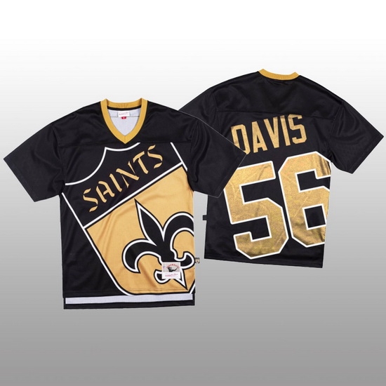 NFL New Orleans Saints 56 Demario Davis Black Men Mitchell 26 Nell Big Face Fashion Limited NFL Jersey NFL New Orleans Saints 56 Demario Davis Black Men Mitchell 26 Nell Big Face Fashion Limited NFL Jersey