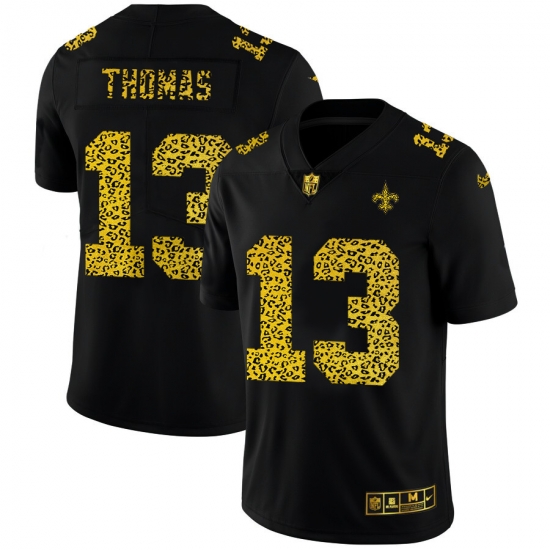 New Orleans Saints 13 Michael Thomas Men Nike Leopard Print Fashion Vapor Limited NFL Jersey Black New Orleans Saints 13 Michael Thomas Men Nike Leopard Print Fashion Vapor Limited NFL Jersey Black