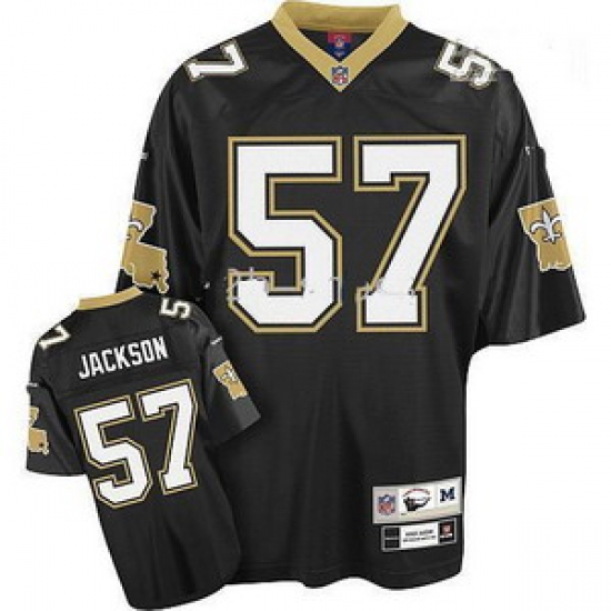 New Orleans Saints 57 Rickey Jackson Black Throwback jersey New Orleans Saints 57 Rickey Jackson Black Throwback jersey