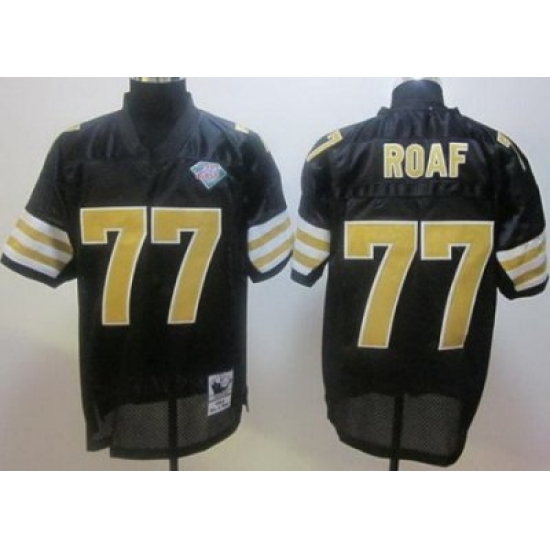 New Orleans Saints 77 Willie Roaf Black Throwback Jerseys New Orleans Saints 77 Willie Roaf Black Throwback Jerseys