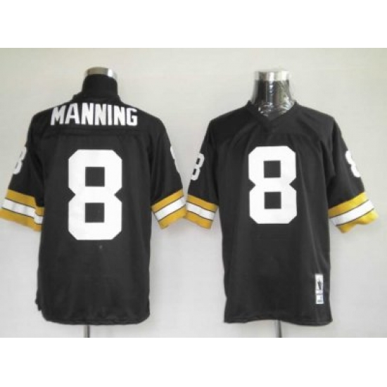 New Orleans Saints 8 Archie Manning M&N throwback black jersey New Orleans Saints 8 Archie Manning M&N throwback black jersey