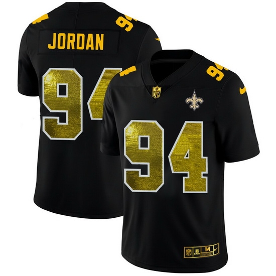 New Orleans Saints 94 Cameron Jordan Men Black Nike Golden Sequin Vapor Limited NFL Jersey New Orleans Saints 94 Cameron Jordan Men Black Nike Golden Sequin Vapor Limited NFL Jersey