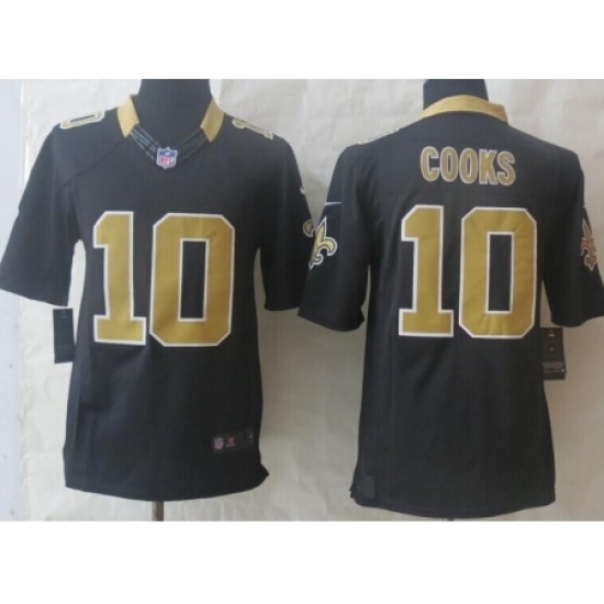 Nike New Orleans Saints 10 Brandin Cooks Black Limited NFL Jersey Nike New Orleans Saints 10 Brandin Cooks Black Limited NFL Jersey