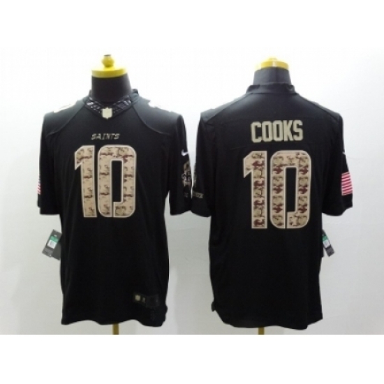 Nike New Orleans Saints 10 Brandin Cooks Black Limited Salute to Service NFL Jersey Nike New Orleans Saints 10 Brandin Cooks Black Limited Salute to Service NFL Jersey