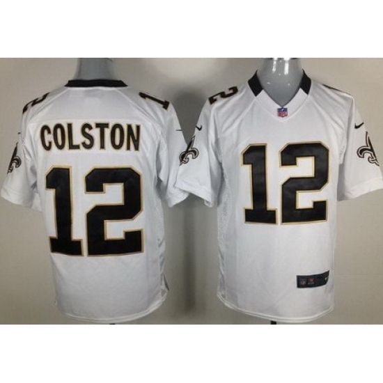 Nike New Orleans Saints 12 Marques Colston White Elite NFL Jersey Nike New Orleans Saints 12 Marques Colston White Elite NFL Jersey