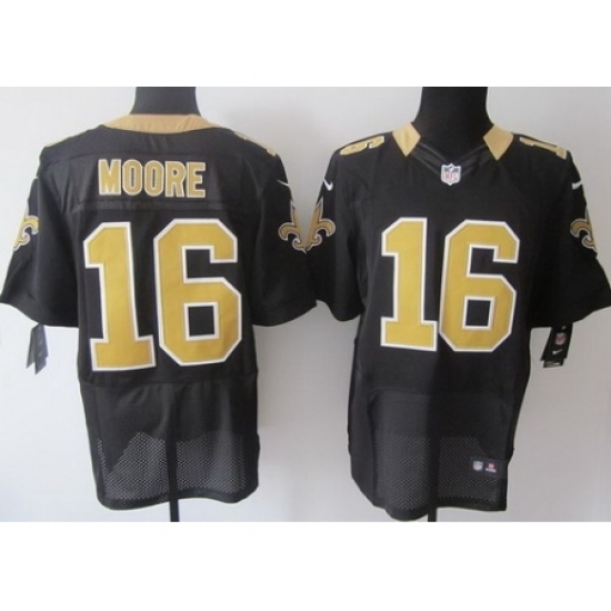 Nike New Orleans Saints 16 Lance Moore Black Elite Jersey Nike New Orleans Saints 16 Lance Moore Black Elite Jersey
