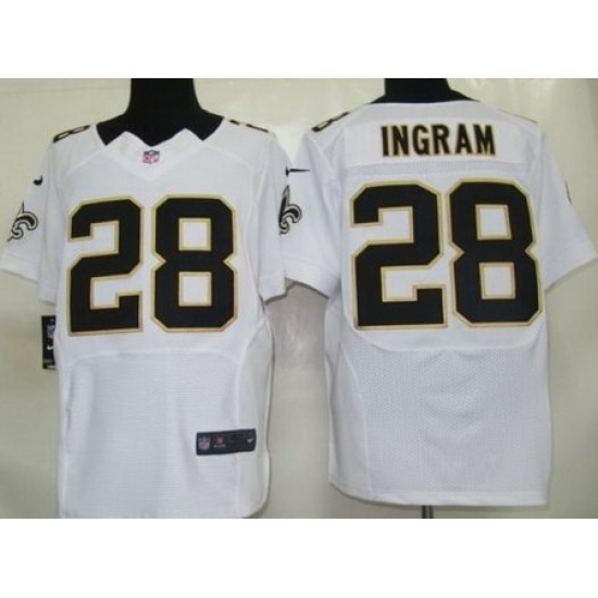 Nike New Orleans Saints 28 Mark Ingram White Elite NFL Jersey Nike New Orleans Saints 28 Mark Ingram White Elite NFL Jersey