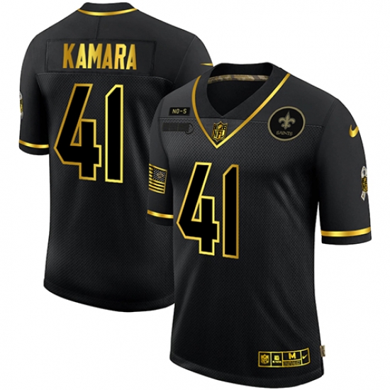 Nike New Orleans Saints 41 Alvin Kamara Black Gold 2020 Salute To Service Limited Jersey Nike New Orleans Saints 41 Alvin Kamara Black Gold 2020 Salute To Service Limited Jersey