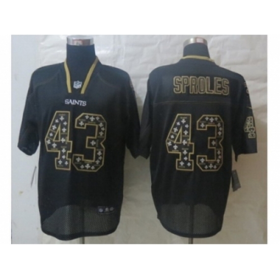 Nike New Orleans Saints 43 Darren Sproles Black Elite Lights Out Fashion NFL Jersey Nike New Orleans Saints 43 Darren Sproles Black Elite Lights Out Fashion NFL Jersey