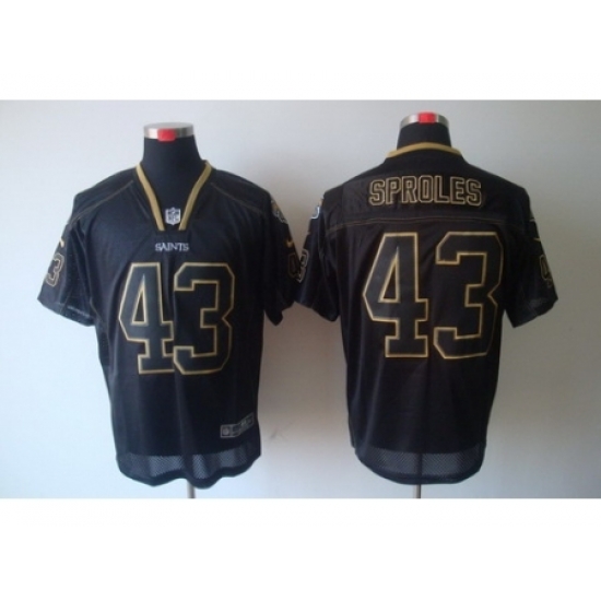 Nike New Orleans Saints 43 Darren Sproles Black Elite Lights Out NFL Jersey