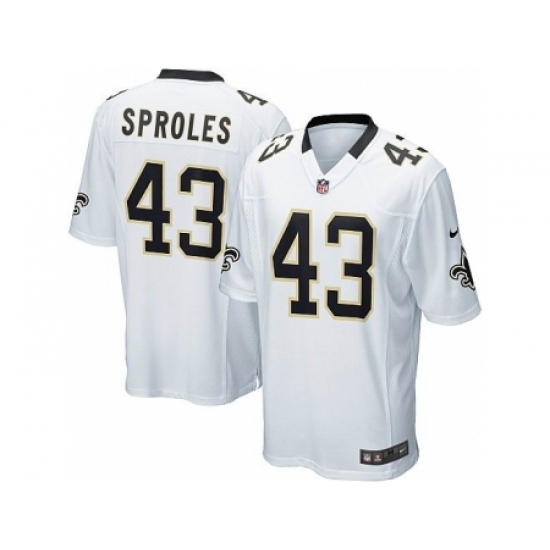 Nike New Orleans Saints 43 Darren Sproles White Game NFL Jersey Nike New Orleans Saints 43 Darren Sproles White Game NFL Jersey